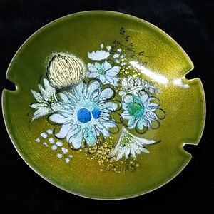 1960 Sascha Brastoff Ashtray Enamel Over Copper